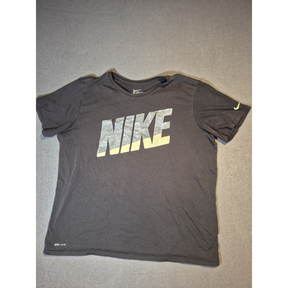 Nike Dri-FIT Moisture Wicking The Nike Tee Black Training T-Shirt Size Xl